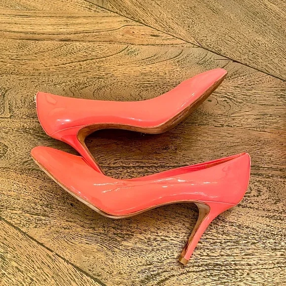 Coach Nala coral patent leather heels, Size 7.5 - Picture 7 of 7
